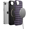 image:imageCasely iPhone 17e Case  Daisy Daydream  Baby Blue Floral  Bold Protective Design  Compatible with MagSafeHarlequin Midnight Diamond  Black and Purple