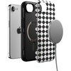 image:imageCasely iPhone 17e Case  Daisy Daydream  Baby Blue Floral  Bold Protective Design  Compatible with MagSafeHarlequin Salem Diamond  Black and White