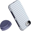 image:imageCasely iPhone 17e Case  Pastel Picnic  Blue Gingham  Bold Protective Design  Compatible with MagSafe