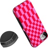 image:imageCasely iPhone 17e Case  Vibe Check  Pink Checkerboard  Bold Protective Design  Compatible with MagSafe