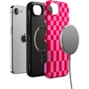 image:imageCasely iPhone 17e Case  Vibe Check  Pink Checkerboard  Bold Protective Design  Compatible with MagSafe