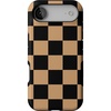 image:imageCasely iPhone 17 Air Case  Fit Check  Black amp Brown Checkerboard  Bold Protective Design  MagSafe Compatible Design