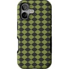 image:imageCasely iPhone 17 Case  Harlequin Wicked Diamond  Black and Green  Bold Protective Design  MagSafe Compatible Design