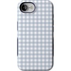 image:imageCasely iPhone 17e Case  Pastel Picnic  Blue Gingham  Bold Protective Design  Compatible with MagSafe