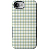 image:imageCasely iPhone 17e Case  Pastel Picnic  Blue amp Green Gingham  Bold Protective Design  Compatible with MagSafe