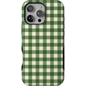 image:imageCasely iPhone 16 Pro Case  Checked Twice  Green Plaid  Bold Protective Design  MagSafe Compatible Design