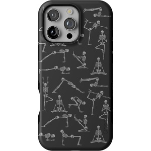 image:imageCasely iPhone 16 Pro Max Case  Corpse Pose  Skeleton Yoga  Bold Protective Design  Compatible with MagSafe