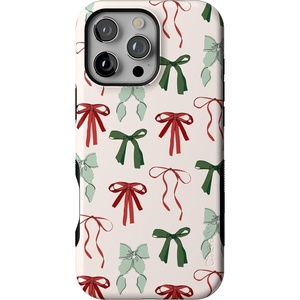 image:imageCasely iPhone 16 Pro Max Case  Festive Girlie  Holiday Bows  Bold Protective Design  MagSafe Compatible Design