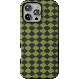 image:imageCasely iPhone 16 Pro Max Case  Harlequin Wicked Diamond  Black and Green  Bold Protective Design  MagSafe Compatible Design