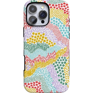 image:imageCasely iPhone 16 Pro Max Case  Lost in Spots  Cheetah Print  Bold Protective Design  Compatible with MagSafeColor Me Happy  Doodle Colorblock