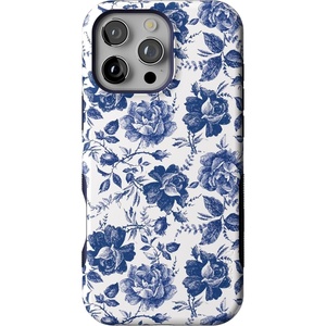 image:imageCasely iPhone 16 Pro Max Case  Lost in Spots  Cheetah Print  Bold Protective Design  Compatible with MagSafeRose to Fame  Blue  White Rose Floral