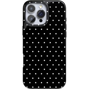 image:imageCasely iPhone 16 Pro Max Case  On the Dot  Black Polka Dot  Compatible with MagSafe  Classic Ultra Slim Design