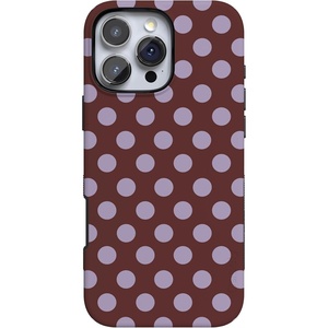image:imageCasely iPhone 16 Pro Max Case  Spotted in SoHo  Burgundy Polka Dot  Bold Protective Design  Compatible with MagSafe