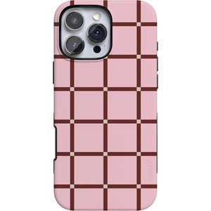 image:imageCasely iPhone 16 Pro Max Case  Uptown Gridlock  Pink Checkerboard  Bold Protective Design  Compatible with MagSafe