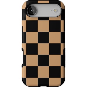 image:imageCasely iPhone 17 Air Case  Fit Check  Black amp Brown Checkerboard  Bold Protective Design  MagSafe Compatible Design