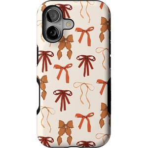 image:imageCasely iPhone 17 Case  Fall Girlie  Pumpkin Spice Bows  Bold Protective Design  MagSafe Compatible Design