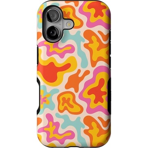 image:imageCasely iPhone 17 Case  Shell Shocked  Tortoise Print  Bold Protective Design  Compatible with MagSafeTropical Color Splash  Abstract Retro
