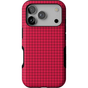 image:imageCasely iPhone 17 Pro Case  Best Dressed  Red Houndstooth  Bold Protective Design  MagSafe Compatible Design