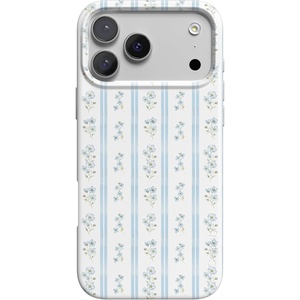 image:imageCasely iPhone 17 Pro Case  Cottage Stripe  Blue Floral  Compatible with MagSafe  Classic Ultra Thin Design