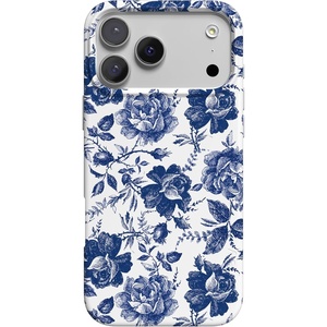 image:imageCasely iPhone 17 Pro Case  Cowgirl Envy  Cow Print  Compatible with MagSafe  Classic Ultra Slim DesignRose to Fame  Blue  White Rose Floral
