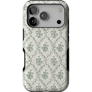 image:imageCasely iPhone 17 Pro Case  Extra Dirty Please  Fun on Weekdays  Bold Protective Design  Compatible with MagSafeSage Tapestry  Floral Vines