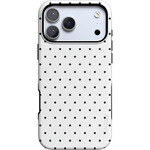 image:imageCasely iPhone 17 Pro Case  On the Dot  White Polka Dot  Bold Protective Design  Compatible with MagSafe