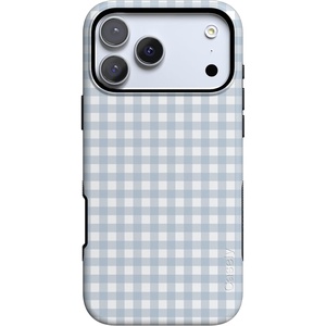 image:imageCasely iPhone 17 Pro Case  Pastel Picnic  Blue Gingham  Bold Protective Design  Compatible with MagSafe
