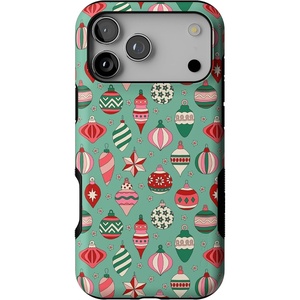image:imageCasely iPhone 17 Pro Max Case  All Decked Out  Festive Ornaments  Bold Protective Design  MagSafe Compatible Design