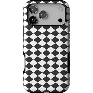 image:imageCasely iPhone 17 Pro Max Case  Harlequin Salem Diamond  Black and White  Bold Protective Design  MagSafe Compatible Design