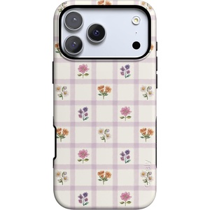 image:imageCasely iPhone 17 Pro Max Case  Meadow Check  Floral Gingham  Bold Protective Design  Compatible with MagSafe