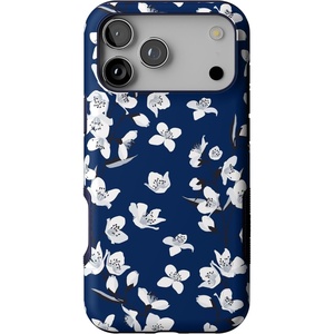 image:imageCasely iPhone 17 Pro Max Case  Reality Check  Periwinkle  Bold Protective Design  Compatible with MagSafeFloral Forest  Navy Cherry Blossom Floral