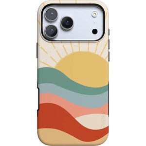 image:imageCasely iPhone 17 Pro Max Case  Reality Check  Periwinkle  Bold Protective Design  Compatible with MagSafeHere Comes the Sun  Colorblock Sunset