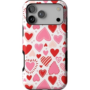 image:imageCasely iPhone 17 Pro Max Case  Reality Check  Periwinkle  Bold Protective Design  Compatible with MagSafeLove Struck  Heart Stickers