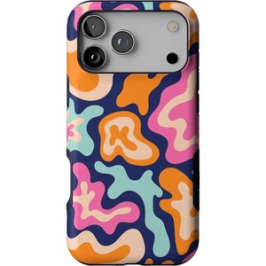 image:imageCasely iPhone 17 Pro Max Case  Reality Check  Periwinkle  Bold Protective Design  Compatible with MagSafeMidnight Color Splash  Abstract Retro