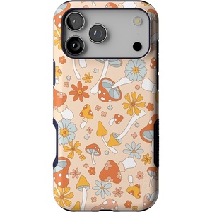 image:imageCasely iPhone 17 Pro Max Case  Reality Check  Periwinkle  Bold Protective Design  Compatible with MagSafeMushroom Magic  Retro Floral