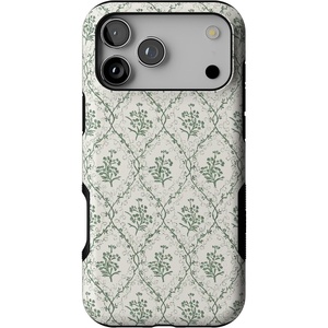 image:imageCasely iPhone 17 Pro Max Case  Reality Check  Periwinkle  Bold Protective Design  Compatible with MagSafeSage Tapestry  Floral Vines