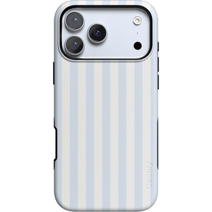 image:imageCasely iPhone 17 Pro Max Case  Reality Check  Periwinkle  Bold Protective Design  Compatible with MagSafeSunday Best  Blue Stripes