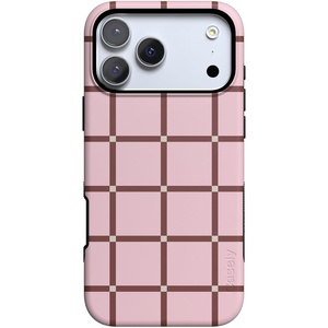image:imageCasely iPhone 17 Pro Max Case  Uptown Gridlock  Pink Checkerboard  Bold Protective Design  Compatible with MagSafe