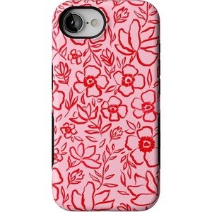 image:imageCasely iPhone 17e Case  Blush Garden  Floral Doodle  Bold Protective Design  Compatible with MagSafe