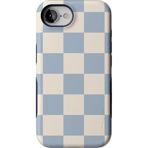 image:imageCasely iPhone 17e Case  Daisy Daydream  Baby Blue Floral  Bold Protective Design  Compatible with MagSafeFit Check  Light Blue Checkerboard
