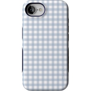 image:imageCasely iPhone 17e Case  Pastel Picnic  Blue Gingham  Bold Protective Design  Compatible with MagSafe