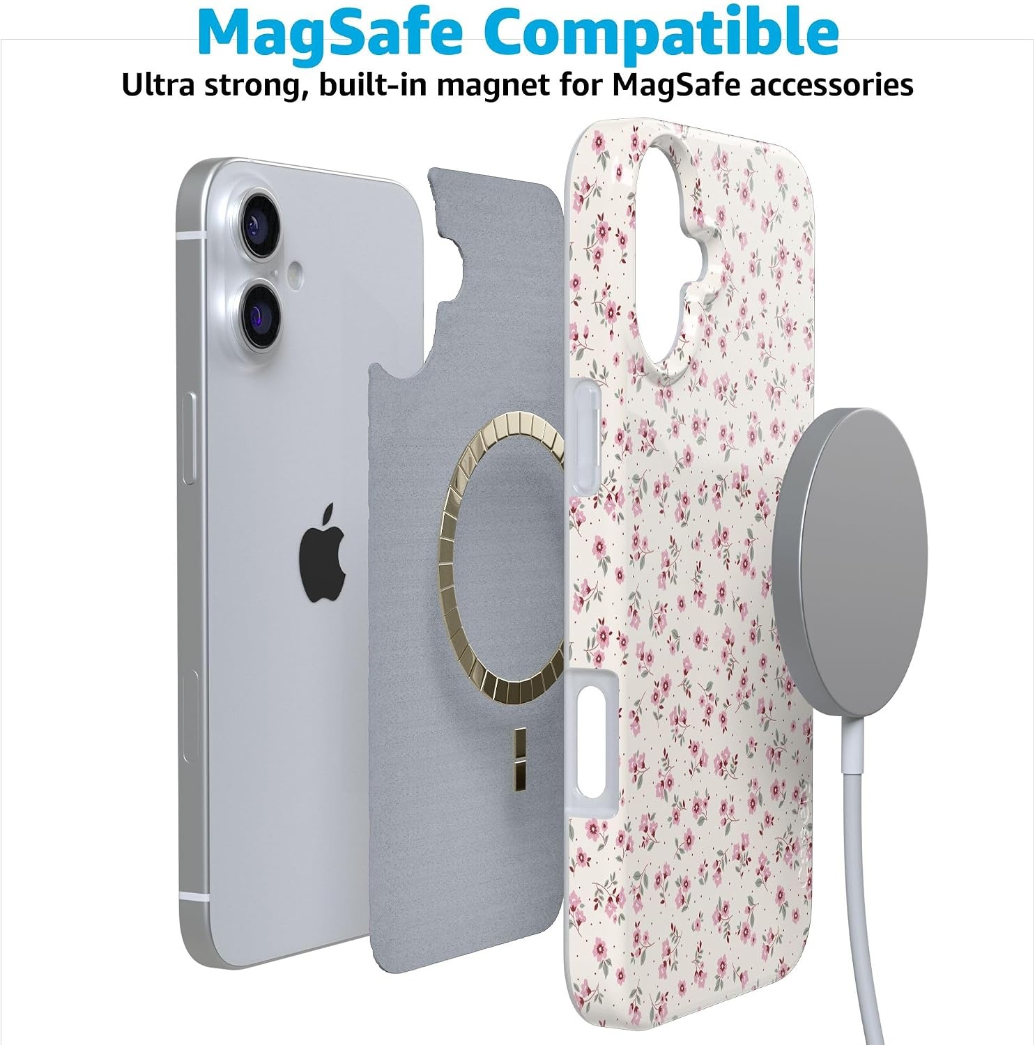 image:imageCasely iPhone 16 Plus Case  Cottage Charm  Cottagecore  Compatible with MagSafe  Classic Ultra Thin Design