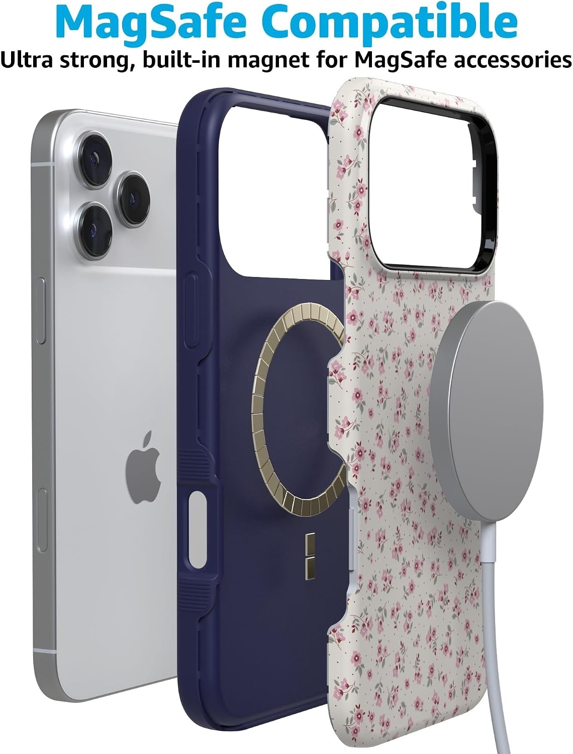 image:imageCasely iPhone 17 Pro Case  Cottage Charm  Cottagecore  Bold Protective Design  Compatible with MagSafe