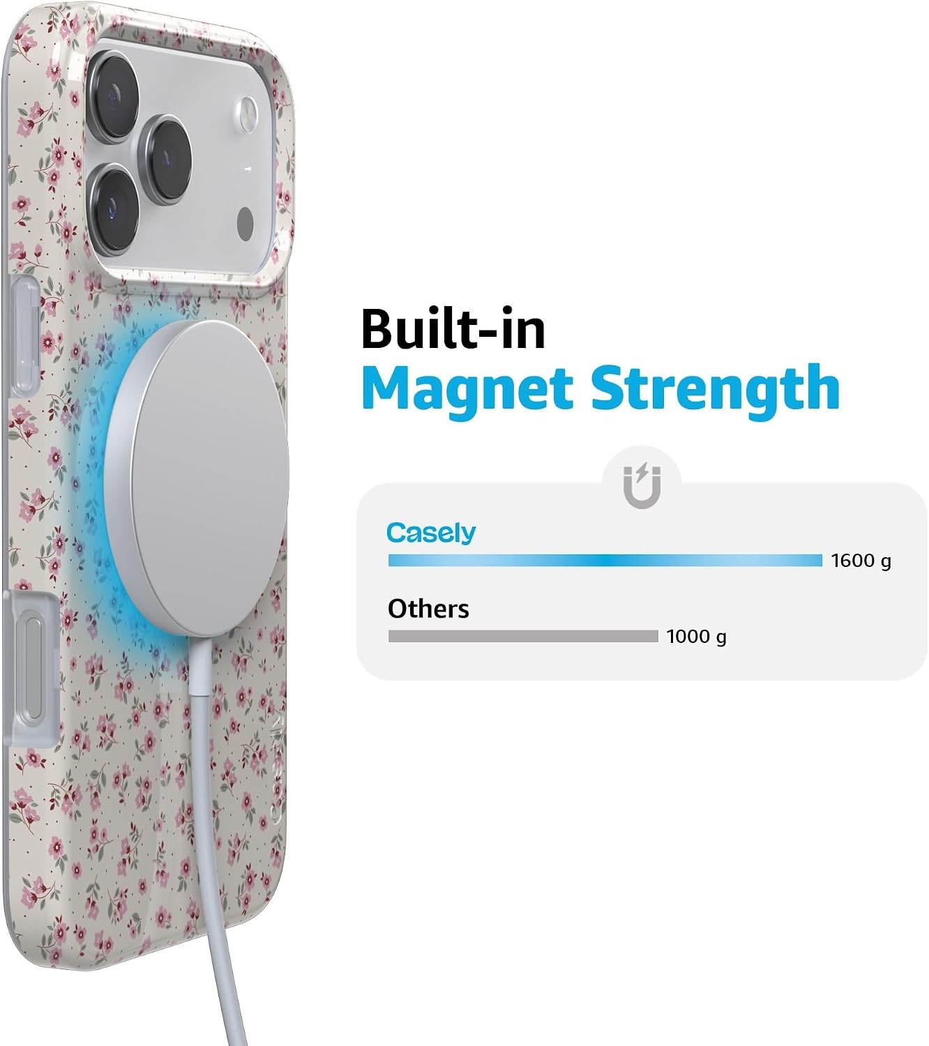 image:imageCasely iPhone 17 Pro Case  Cottage Charm  Cottagecore  Compatible with MagSafe  Classic Ultra Slim Design