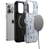 image:imageCasely iPhone 13 Pro Case  Blue Vintage Rabbits in Spring Flowers  Compatible with MagSafe  Bold Protective Design
