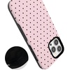 image:imageCasely iPhone 13 Pro Case  On the Dot  Pink amp Brown Polka Dot  Bold Protective Design  Compatible with MagSafe