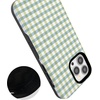 image:imageCasely iPhone 13 Pro Case  Pastel Picnic  Blue amp Green Gingham  Bold Protective Design  Compatible with MagSafe