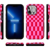 image:imageCasely iPhone 13 Pro Case  Vibe Check  Pink Checkerboard  Bold Protective Design  Compatible with MagSafe