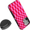 image:imageCasely iPhone 13 Pro Case  Vibe Check  Pink Checkerboard  Bold Protective Design  Compatible with MagSafe