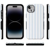 image:imageCasely iPhone 14 Plus Case  Blue Stripes  Sunday Best  Bold Protective Design  Compatible with MagSafe